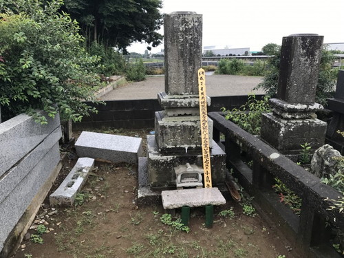 納骨室がないお墓の外柵新設工事-1｜デザイン墓石・お墓の購入・販売なら茨城県の山﨑石材店
