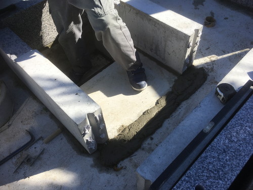 昭和12年建立のお墓を「インパラブルー」を使って建て直し-2｜デザイン墓石・お墓の購入・販売なら茨城県の山﨑石材店