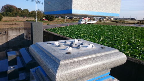 洋型墓石を追加するリフォーム工事＠茨城県八千代町-4｜デザイン墓石・お墓の購入・販売なら茨城県の山﨑石材店